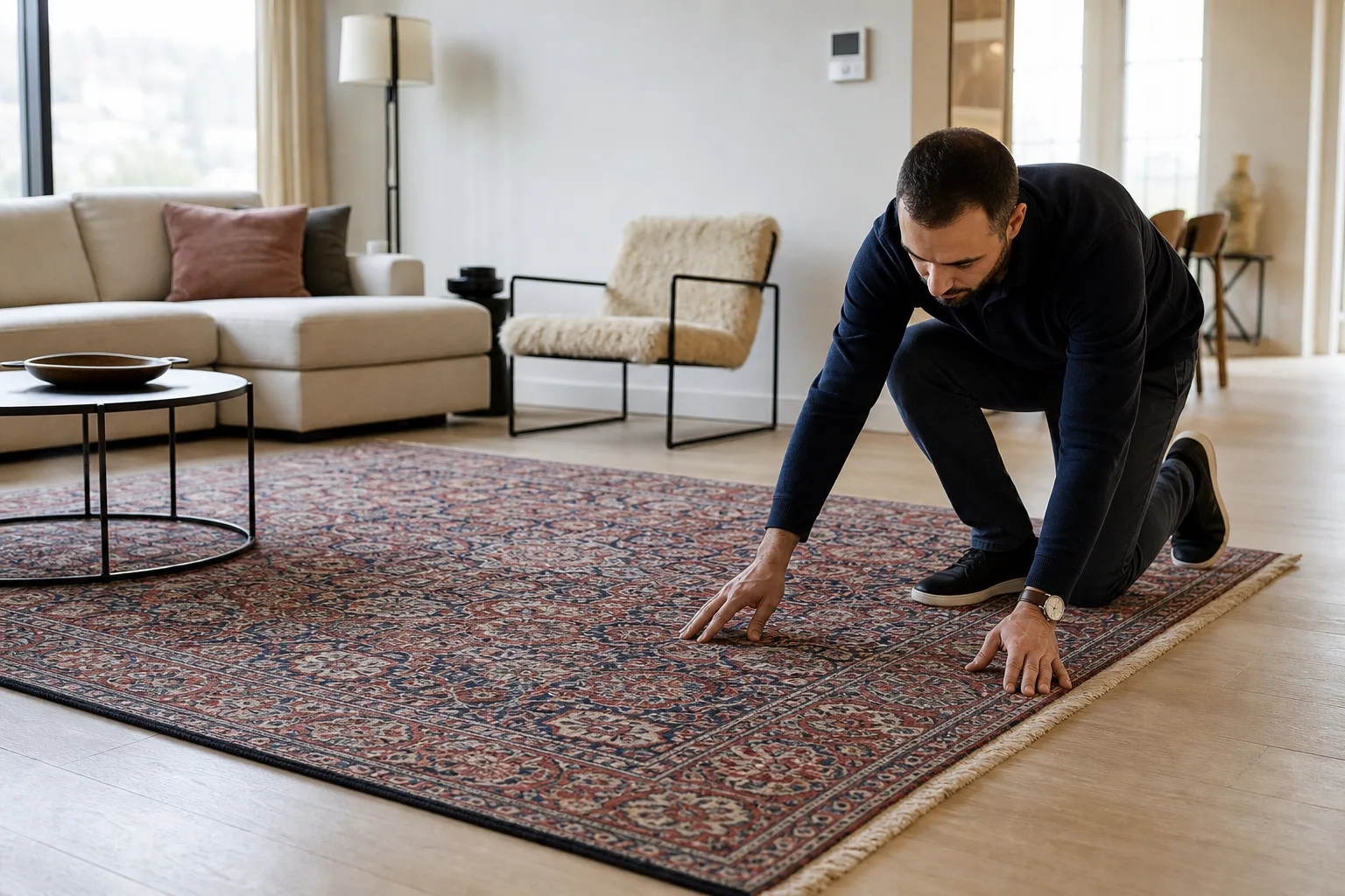 Can I put a hand-knotted rug on underfloor heating?