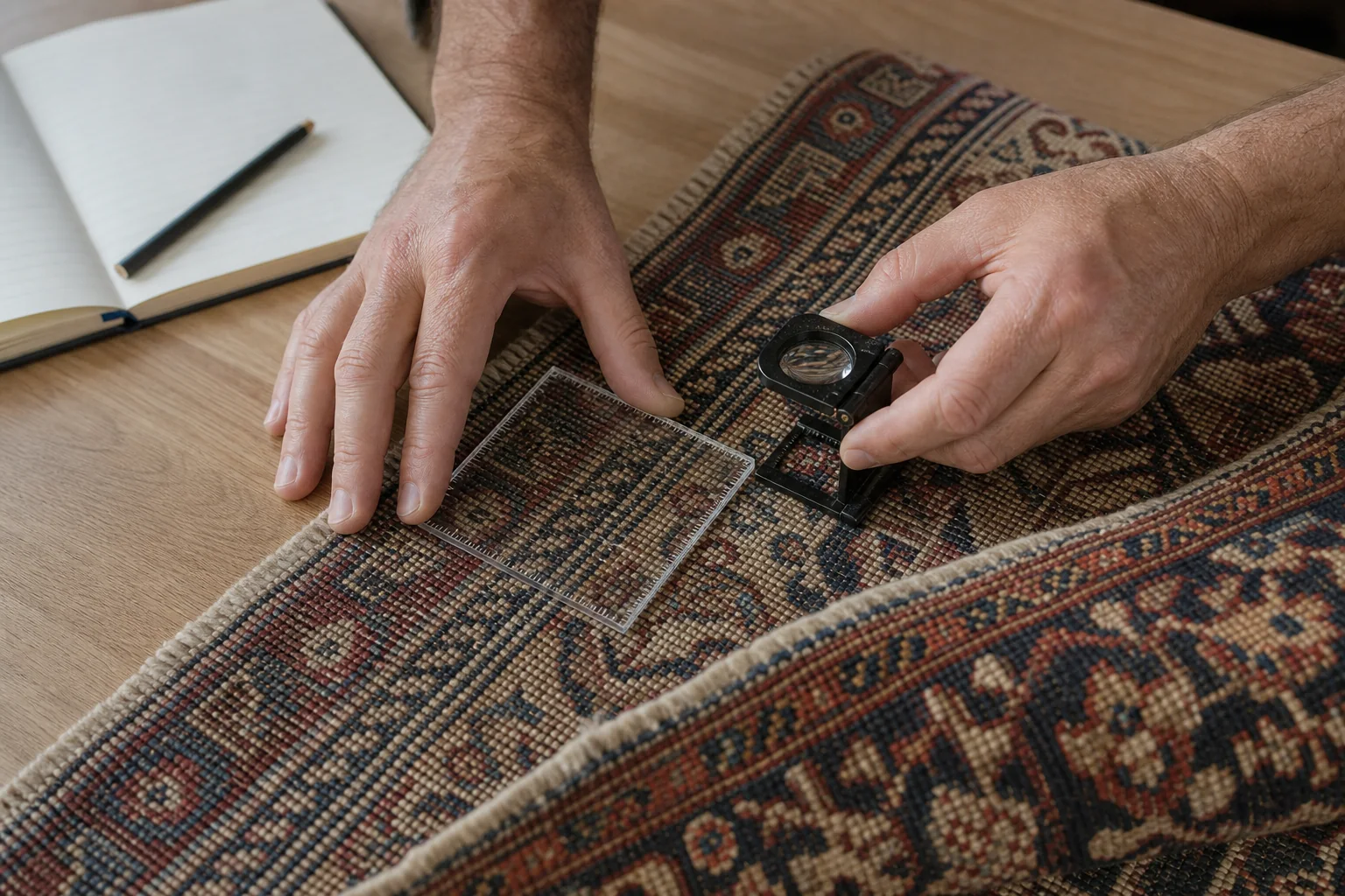 How does knot density affect rug quality?