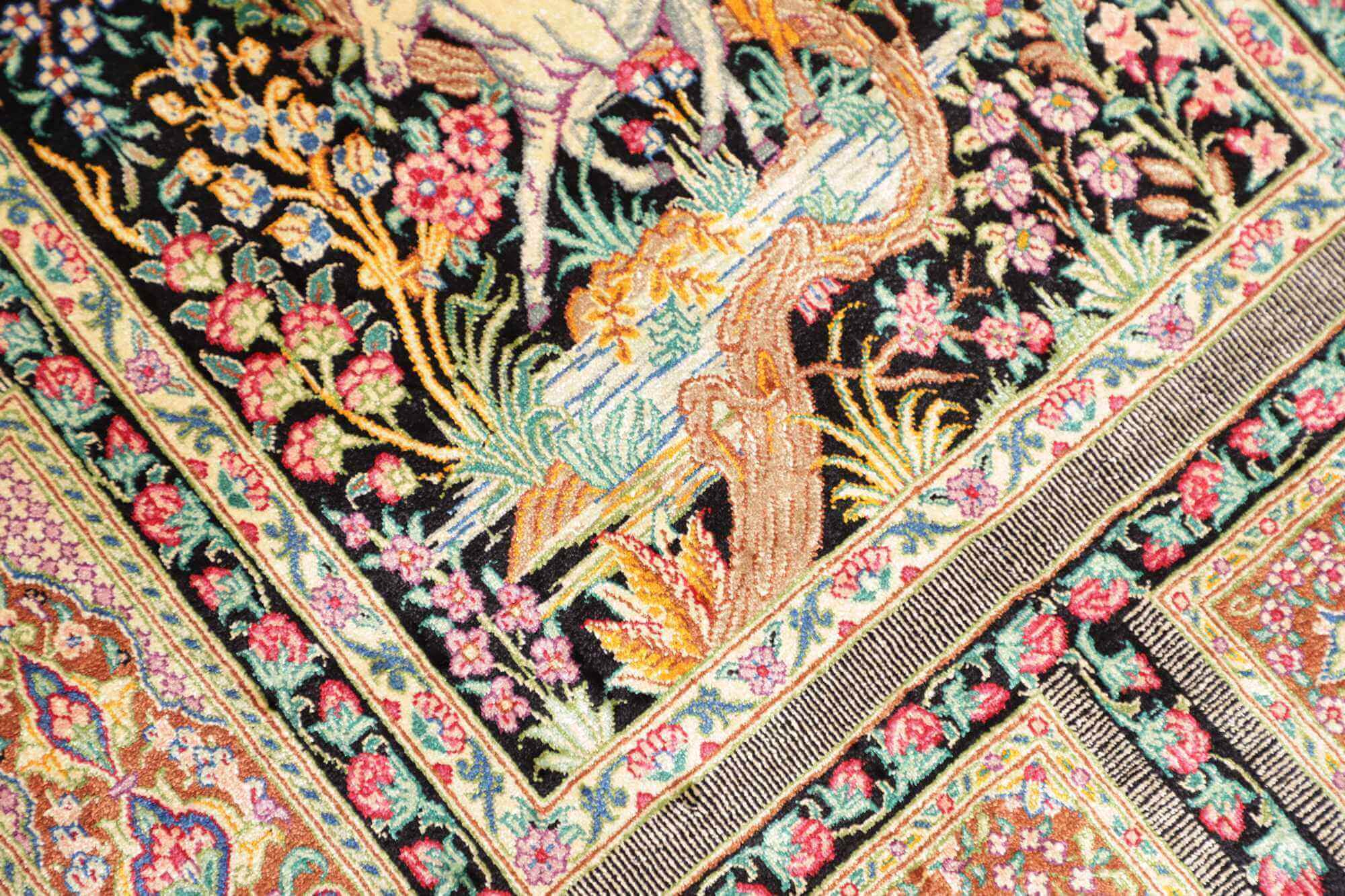 Qom selyem Royal perzsa szőnyeg