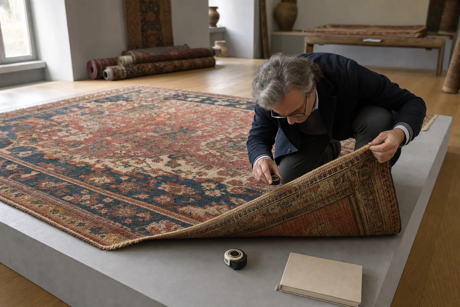 How can I find out the value of an old hand-knotted rug?