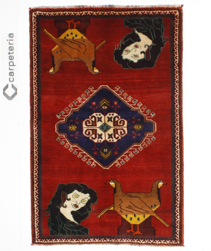 Shiraz Figural perzsa szőnyeg