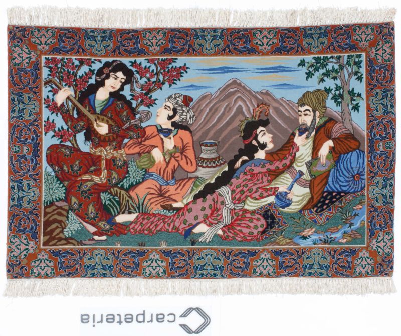 Isfahan Figural perzsa szőnyeg